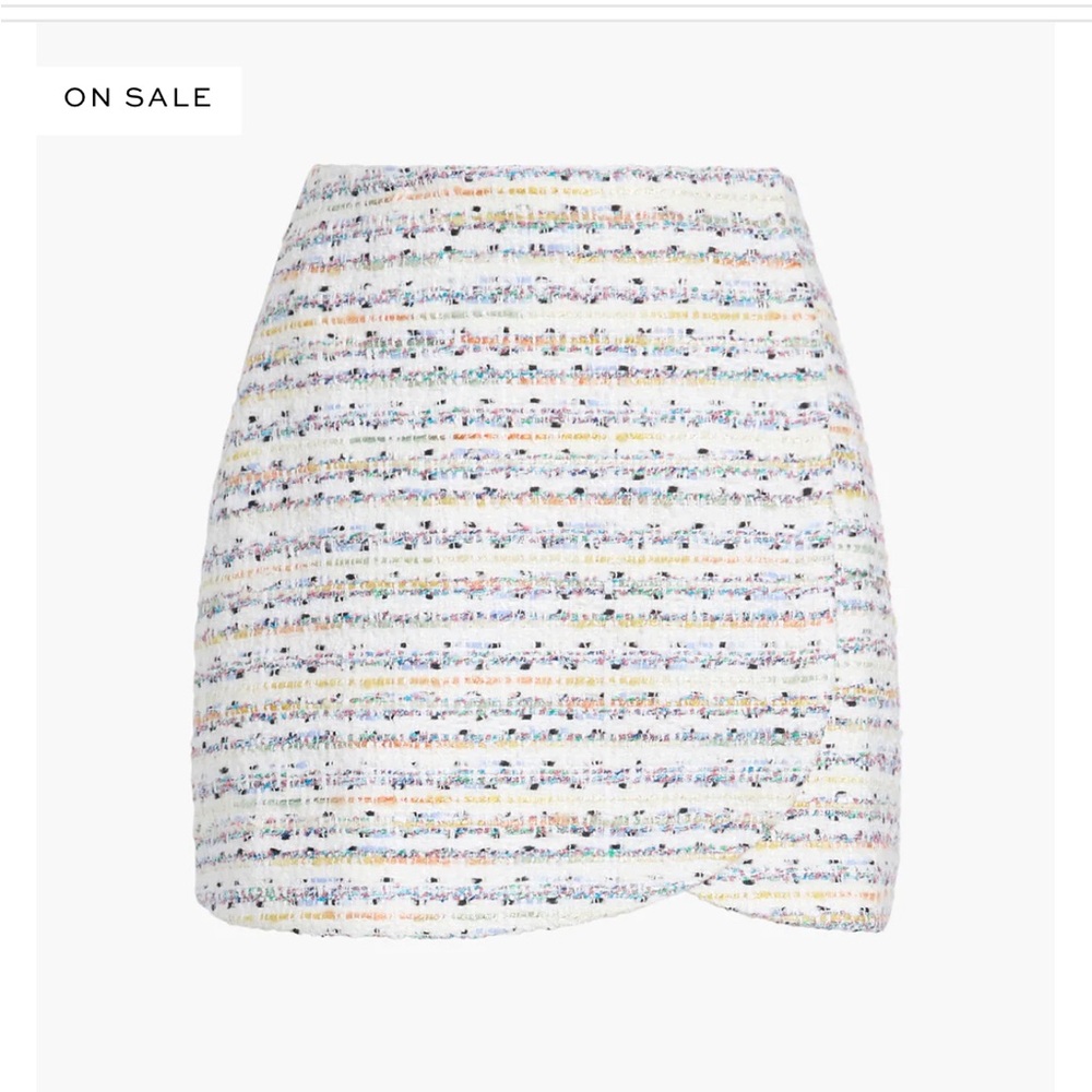 lola white tweed skirt